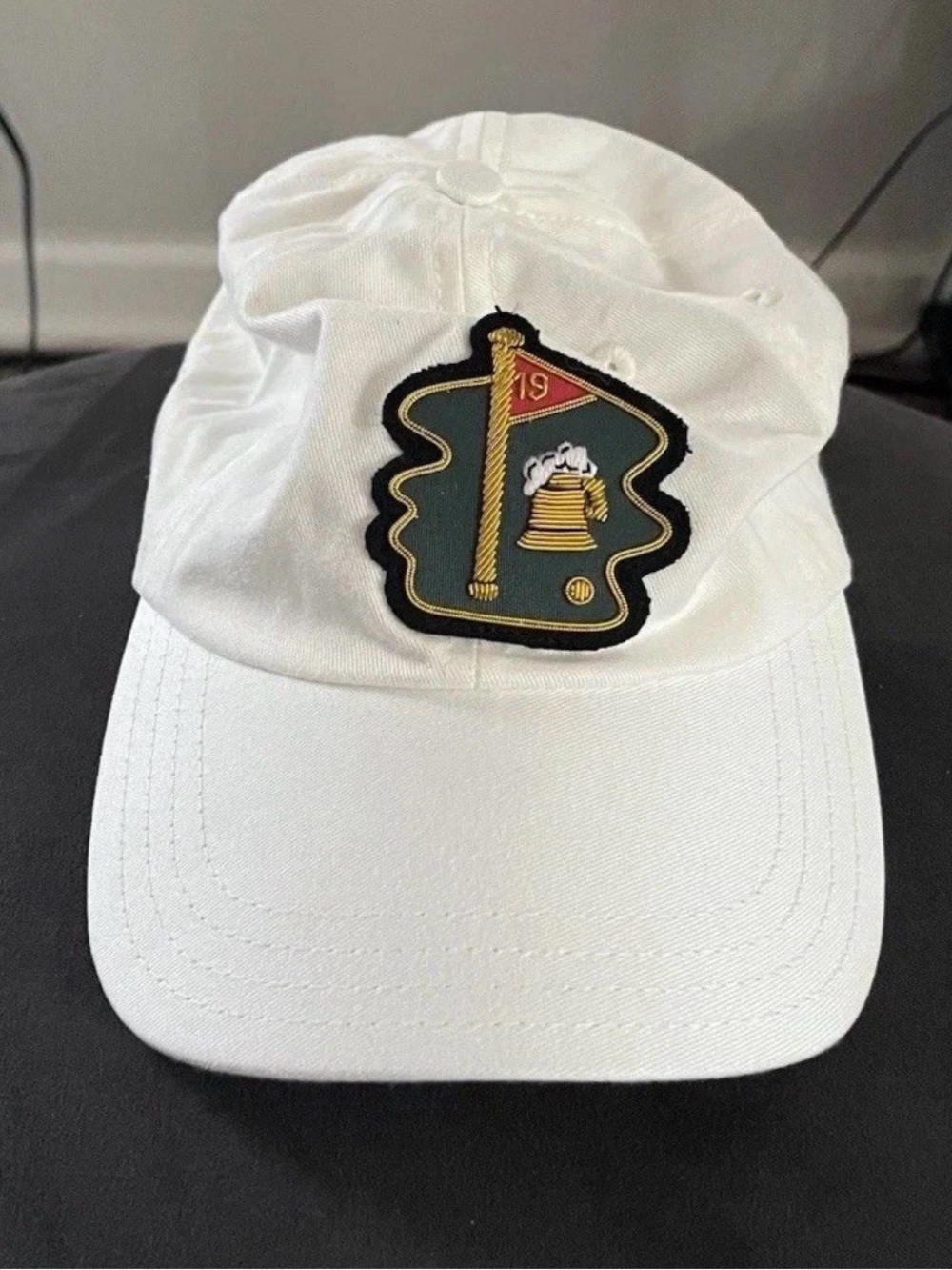 Rowing Blazers White Twill Cap with 19th Hole Crest Patch